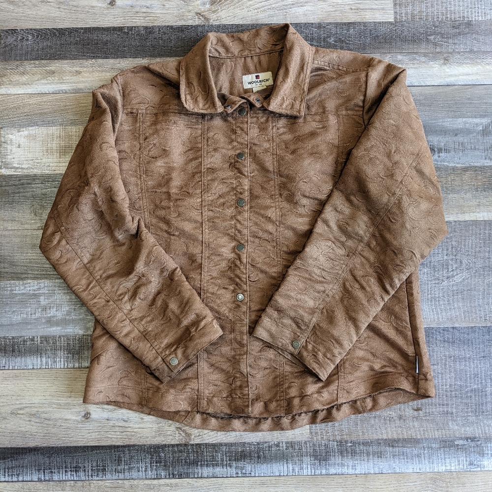 Woolrich, browns button up shirt, women's large